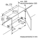 Grade A Bosch Serie 4 DFS097A51B 90cm Telescopic Canopy Cooker Hood Stainless Steel