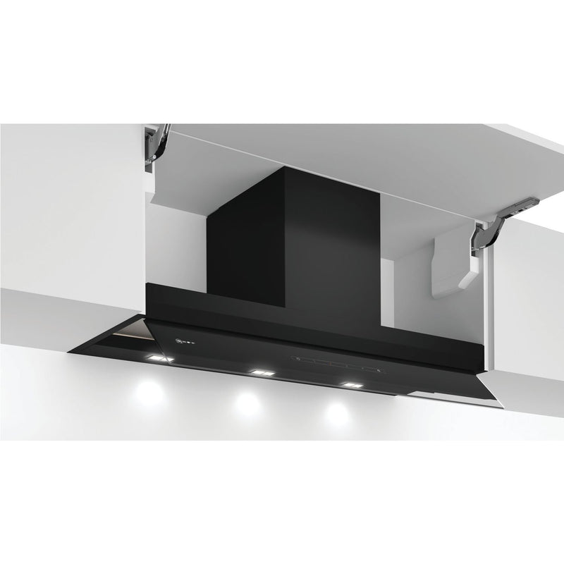 Grade B Neff N70 D95XAM2S0B 90cm Canopy Cooker Hood with Fold-out Glass Deflector Black