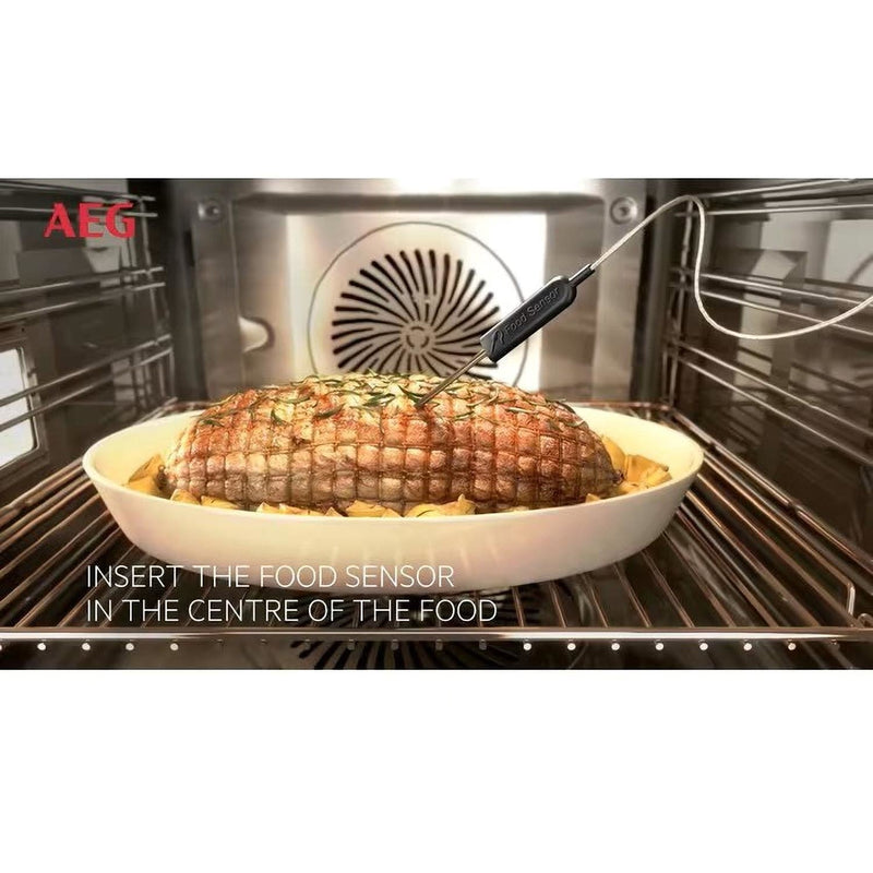 Grade C AEG 6000 Series BPE556060M SteamBake 60cm Single Built In Electric Oven with Food Probe Stainless Steel