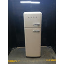 Grade B Smeg 294 Litre Fifties Style Left Hand Hinge 70/30 Fridge Freezer - Cream