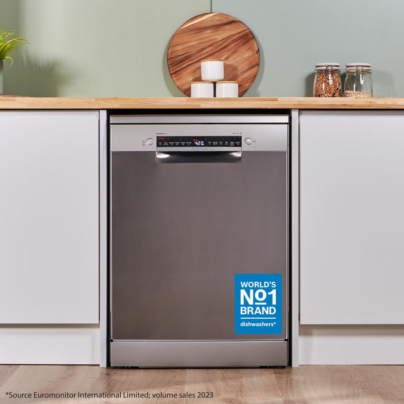 Grade A Bosch Series 4 SMS4EKI06G 13 Place Freestanding Dishwasher Stainless Steel