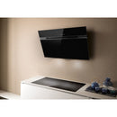 GRADE A1 - Elica Ascent 80cm Angled Cooker Hood - Black Glass