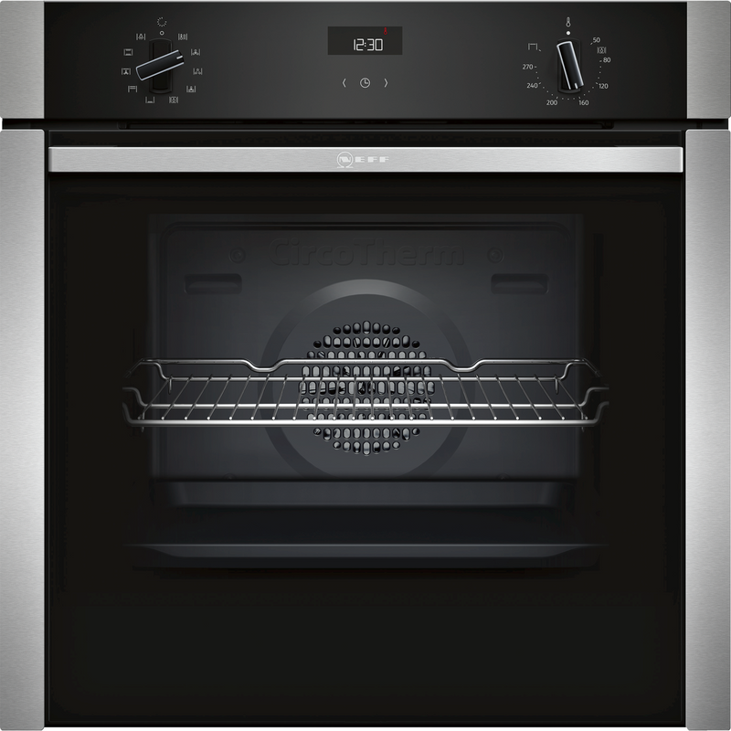 Grade A Neff B3ACE4HN0B 60cm Single Built In Electric Oven Stainless Steel