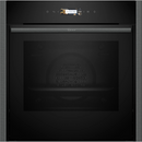 Grade B Neff N70 Slide & Hide B54CR71G0B 60cm Single Built In Electric Oven Graphite Grey