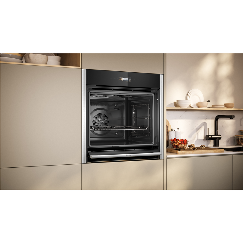 Grade A Neff N70 B54CR71N0B Slide & Hide 60cm Single Built In Electric Oven Stainless Steel