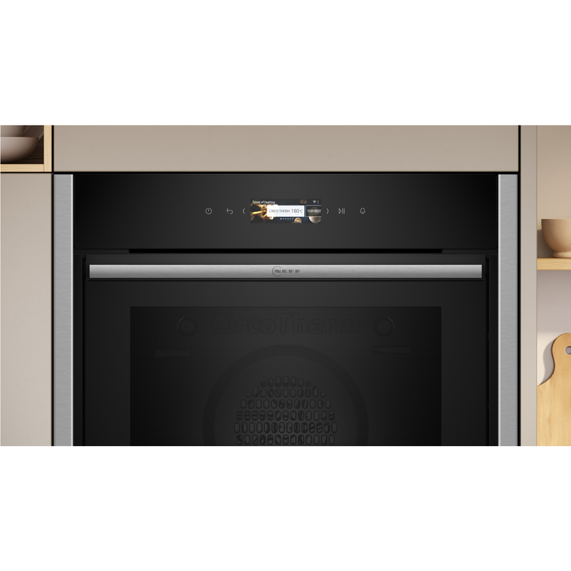 Grade A Neff N70 B54CR71N0B Slide & Hide 60cm Single Built In Electric Oven Stainless Steel