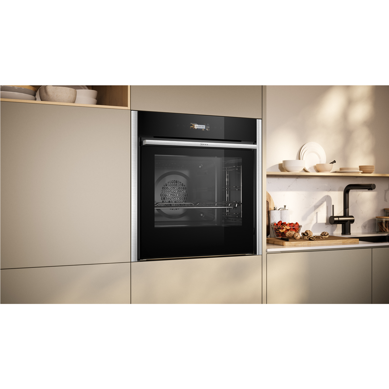 Grade A Neff N70 B54CR71N0B Slide & Hide 60cm Single Built In Electric Oven Stainless Steel