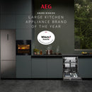 Grade B AEG 8000 BPE948730M 60cm Single Built In Electric Oven with Food Sensor & Command Wheel Stainless Steel