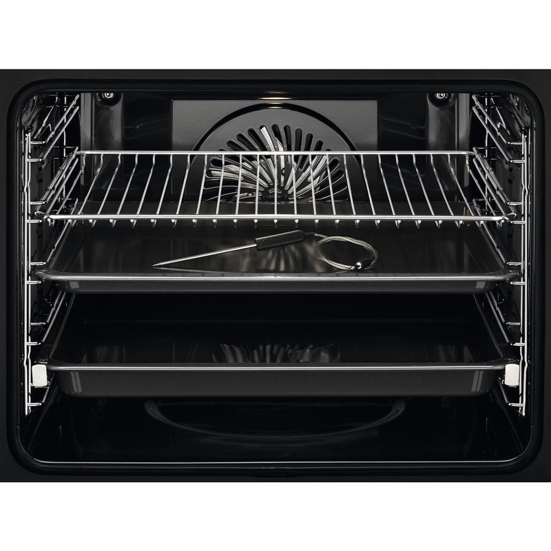 Grade C AEG 6000 Series SteamBake BPK556260B 60cm Single Built In Electric Oven with Food Probe Black