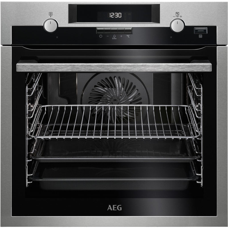 Grade B AEG BPS551020M 60cm ingle Built In Electric Oven Stainless Steel