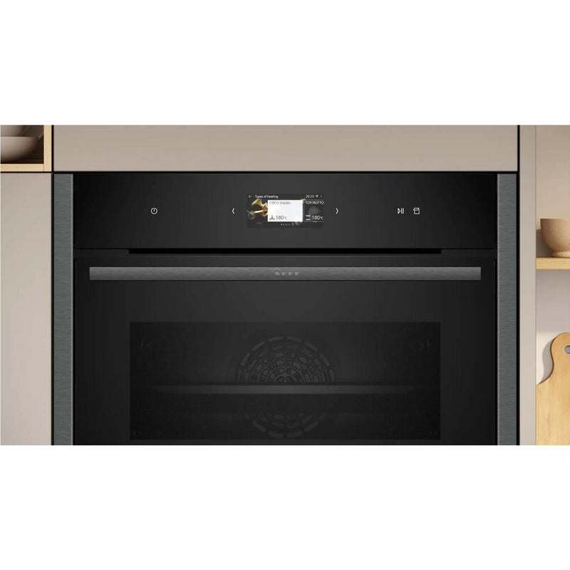 Grade A Neff N90 C24FS31G0B 60cm Single Built In Electric Oven Grey