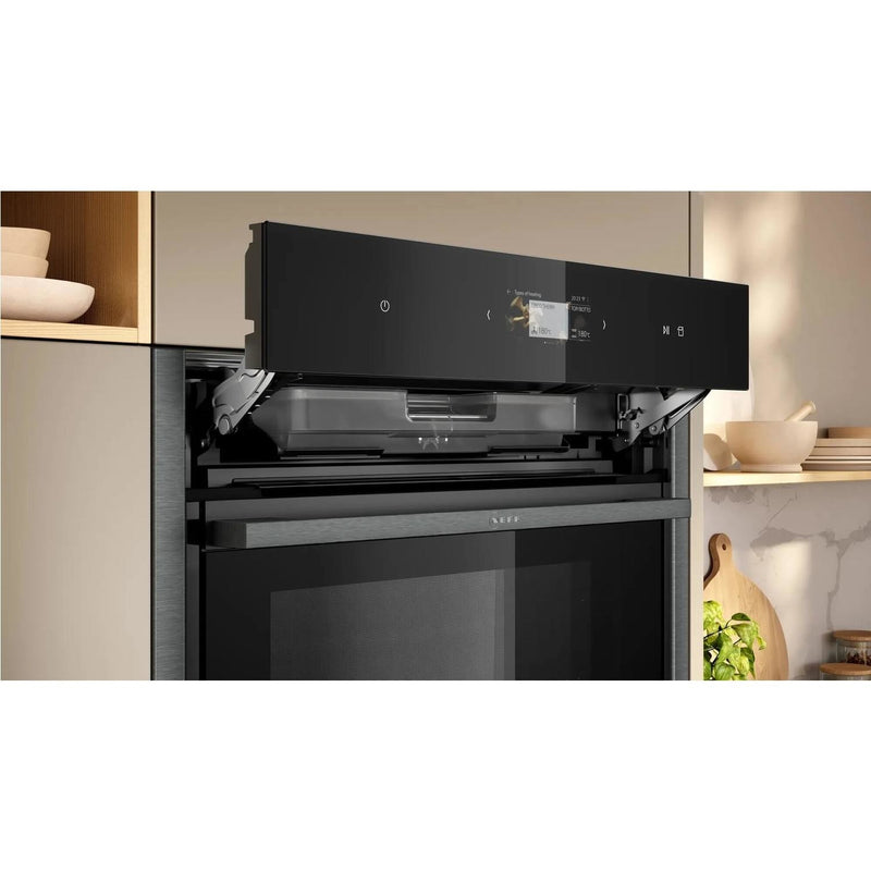 Grade A Neff N90 C24FS31G0B 60cm Single Built In Electric Oven Grey
