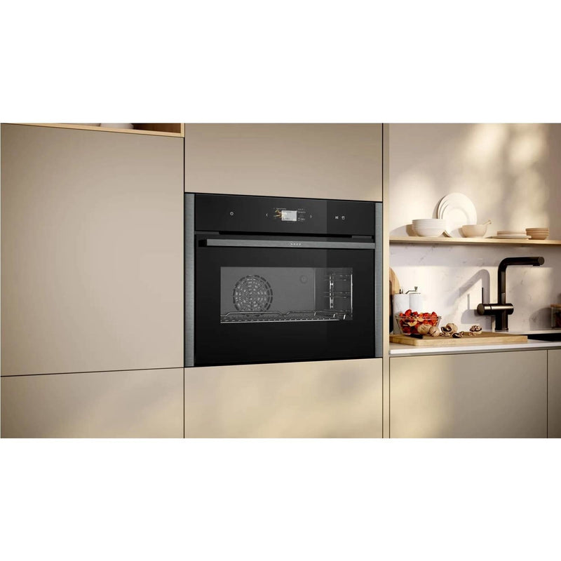 Grade A Neff N90 C24FS31G0B 60cm Single Built In Electric Oven Grey