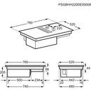 Grade B AEG 6000 Series CCE84543FB 78cm 4 Zone Venting Induction Hob Recirculation Only