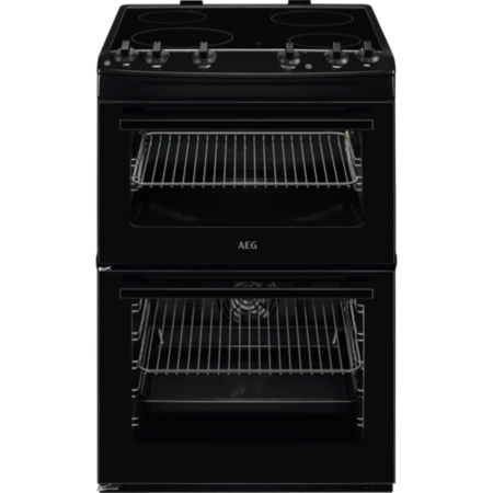 Grade B AEG CCX6501ACB 60cm Double Oven Electric Ceramic Cooker Black