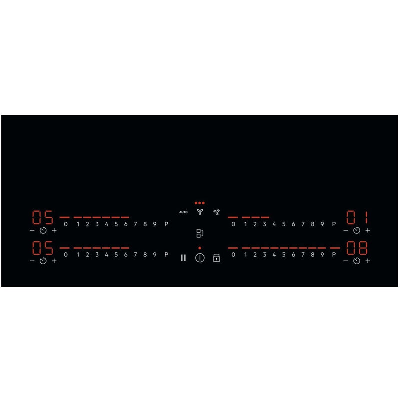 Grade A AEG CDE84543FB 83cm 4 Zone Venting Induction Hob With Double Bridge Zones Duct Out Only Black