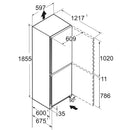 GRADE A2 - Liebherr 330 Litre 60/40 Freestanding Fridge Freezer With Easy Fresh - Silver