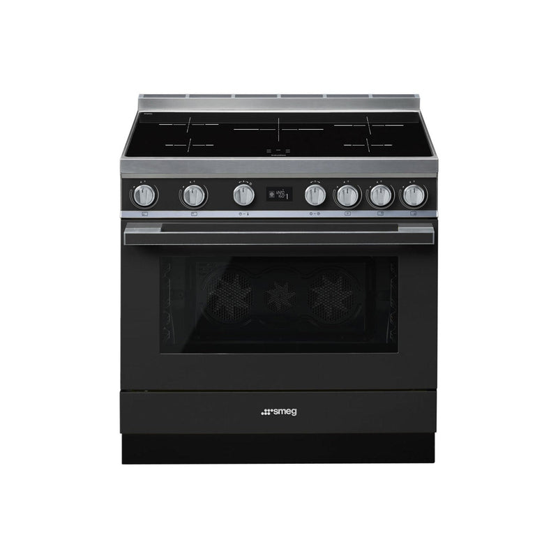 Grade C Smeg Portofino CPF9IPAN 90cm Pyrolytic Induction Range Cooker Grey