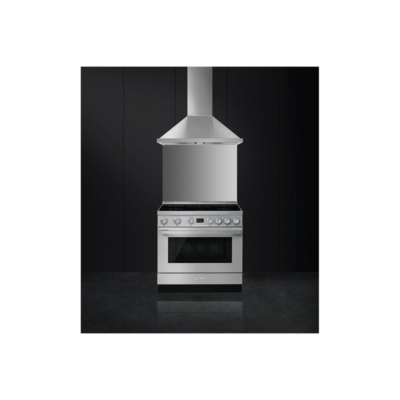 Grade B Smeg Portofino CPF9IPX 90cm Pyrolytic Induction Range Cooker Stainless Steel