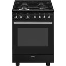 Smeg Concert Classic Dual fuel Cooker with Gas Hob 60x60cm CX61GMBL