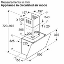 Grade A Neff N30 D63IDK1S0B 60cm Angled Chimney Cooker Hood Black