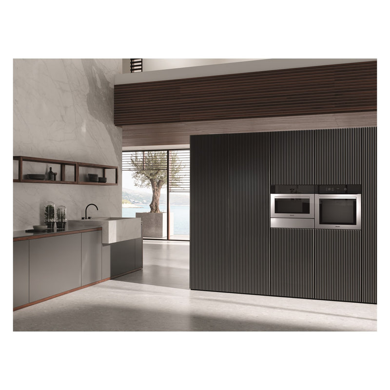 Grade B Miele DG2740 ContourLine 60cm SIngle Built In Electric Oven Clean Steel
