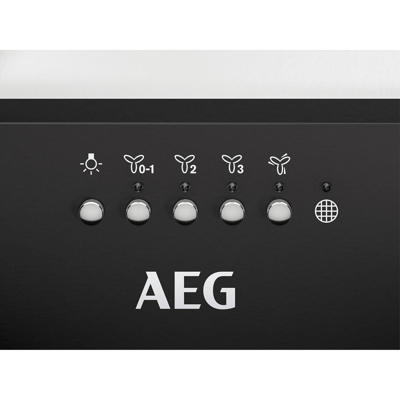Grade B AEG DGE5861HB 80cm Canopy Cooker Hood with Hob2Hood Matte Black