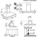 Grade B AEG DKB5660HM 60cm Pyramid Chimney Cooker Hood with Touch Controls Stainless Steel
