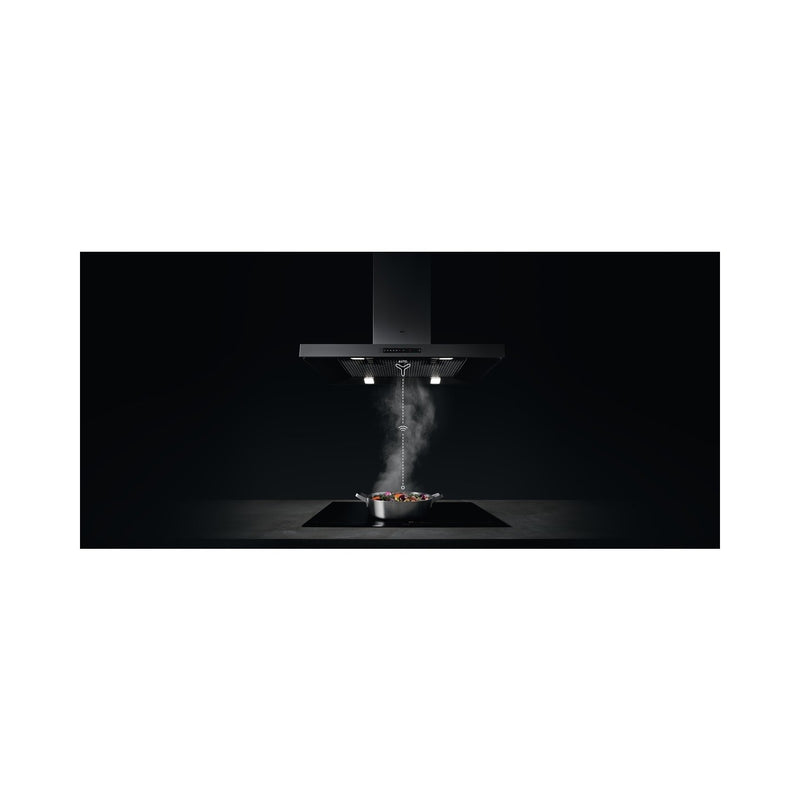 Grade C AEG DKB5960HM 90cm Pyramid Chimney Cooker Hood with Hob2Hood Stainless Steel