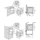 Grade B De Dietrich DOP7340X 60cm Single Built In Electric Oven with Pyrolytic Cleaning Platinum