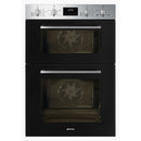 Grade B Smeg Cucina Built In Double Oven - Black