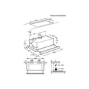 Grade C 90cm Silver Pull Out Hood, Mechanical Push Buttons, 3 Speeds, LED Lighting, Charcoal filter included (ECFB03)