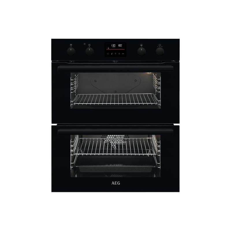 Grade A AEG 6000 Series DUB535060B 60cm Double Built Under Electric Oven Black