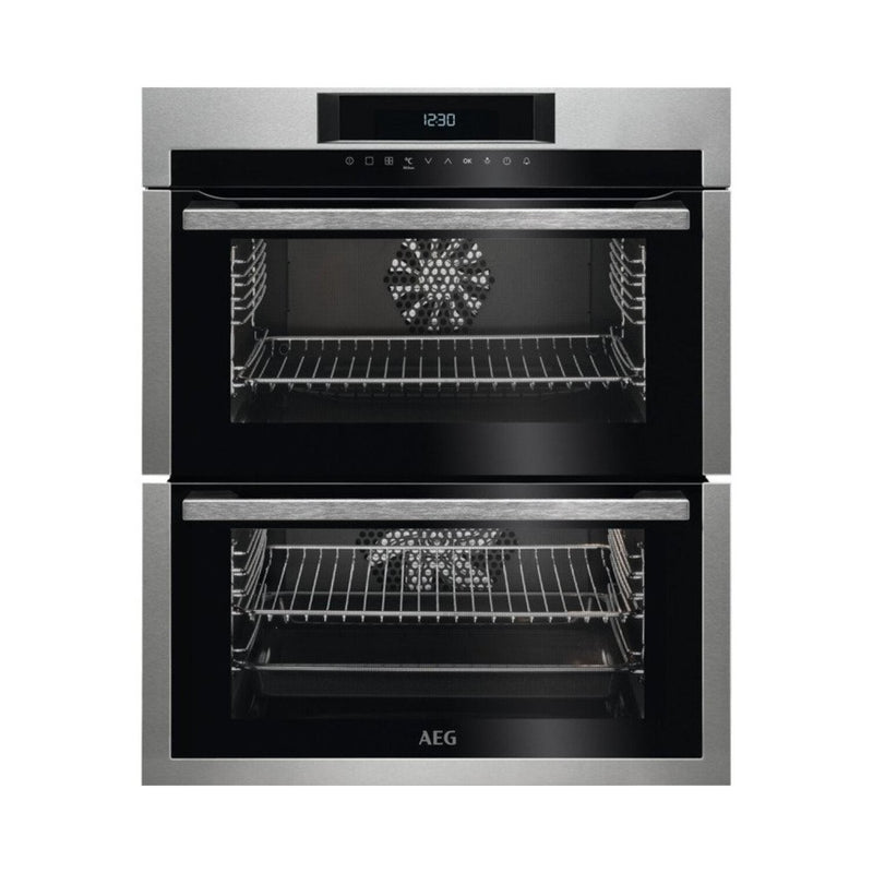 Grade B AEG DUE731110M 60cm Double Built Under Electric Oven Stainless Steel