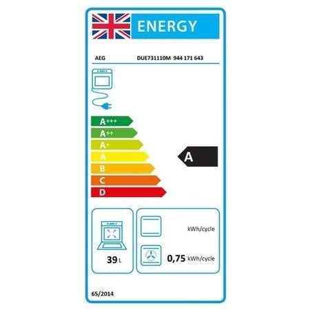 Grade B AEG DUE731110M 60cm Double Built Under Electric Oven Stainless Steel