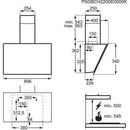 Grade A AEG 7000 Series 90cm Hob2Hood Cooker Hood - Black