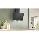Grade B Bosch Series 2 DWK65DK60B 60cm Angled Chimney Cooker Hood Black