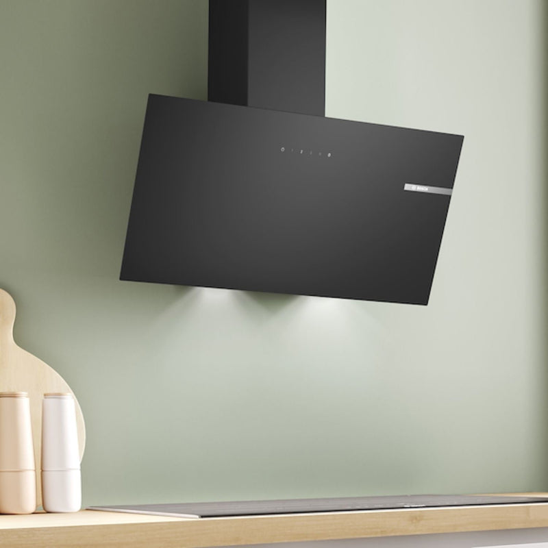 Grade B Bosch Series 2 DWK85DK60B 80cm Angled Chimney Cooker Hood Black