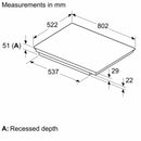 Grade A Siemens iQ500 80cm 5 Zone Induction Hob