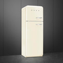 Grade B Smeg 294 Litre Fifties Style Left Hand Hinge 70/30 Fridge Freezer - Cream