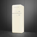 GRADE A2 - Smeg 294 Litre Fifties Style Left Hand Hinge 70/30 Fridge Freezer - Cream