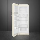 GRADE A2 - Smeg 294 Litre Fifties Style Left Hand Hinge 70/30 Fridge Freezer - Cream