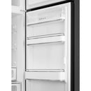 Grade B Fifties Style Right Hand Hinge Top Mount Fridge Freezer - Black