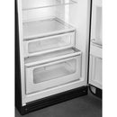 Grade B Fifties Style Right Hand Hinge Top Mount Fridge Freezer - Black