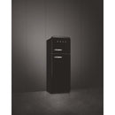 Grade B Fifties Style Right Hand Hinge Top Mount Fridge Freezer - Black