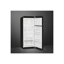 Grade A Fifties Style Right Hand Hinge Top Mount Fridge Freezer - Black