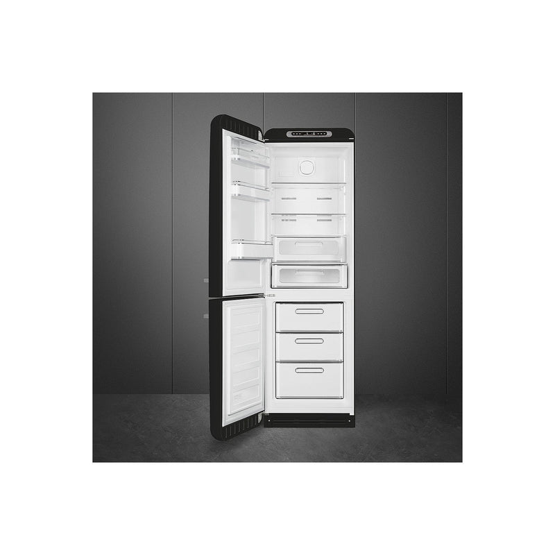 Grade B Smeg FAB32LBL5UK Freestanding 331 Litre 60/40 Frost Free Fridge Freezer Black