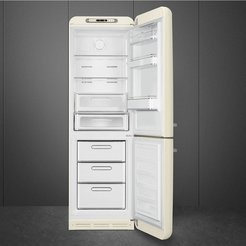 Grade A Smeg FAB32RCR5UK Freestanding 331 Litre 50's Style 60/40 Frost Free Fridge Freezer Cream
