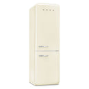 Grade A Smeg 331 Litre Fifties Style Right Hand Hinge 70/30 Fridge Freezer - Cream