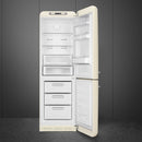 Grade A Smeg 331 Litre Fifties Style Right Hand Hinge 70/30 Fridge Freezer - Cream